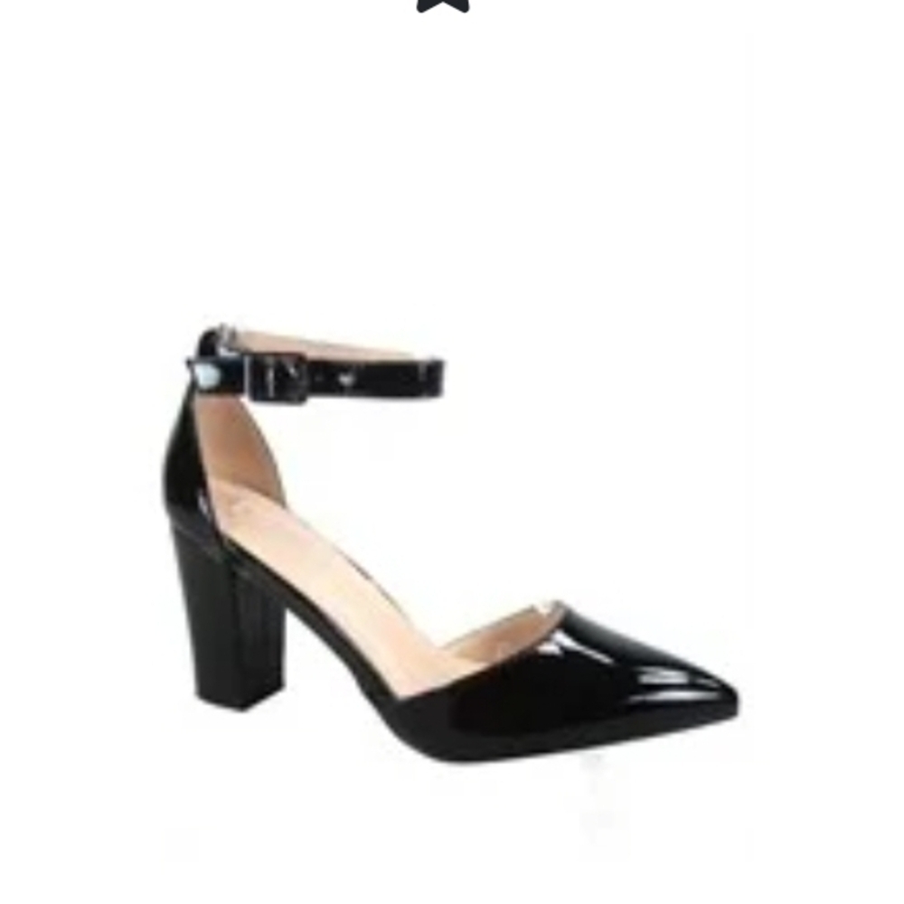 ✨️NWT✨️FOREVER - 7.5 Elegant Black Patent Leather Women's Heels - Picture 3 of 6